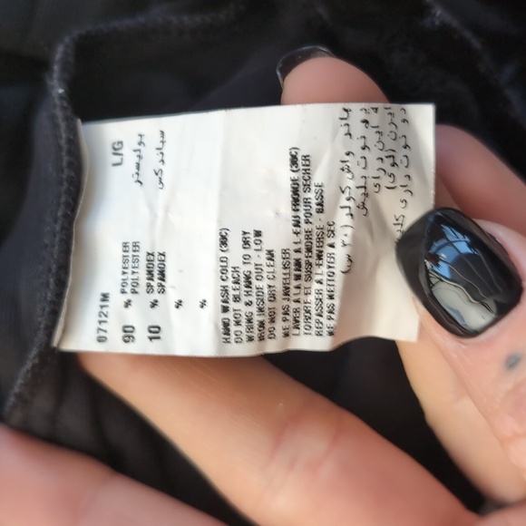 Thyme Maternity Large Adjustable Stretch Black Crushed Velvet Midi Skirt - Picture 4 of 4